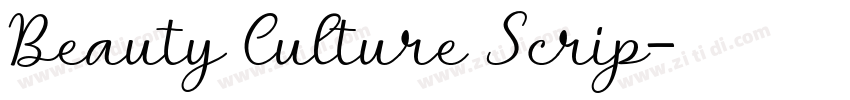 Beauty Culture Scrip字体转换